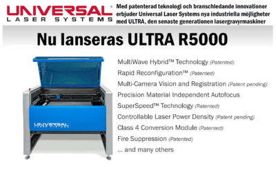 Ny lasergravyrmaskin från Universal – Ultra R5000